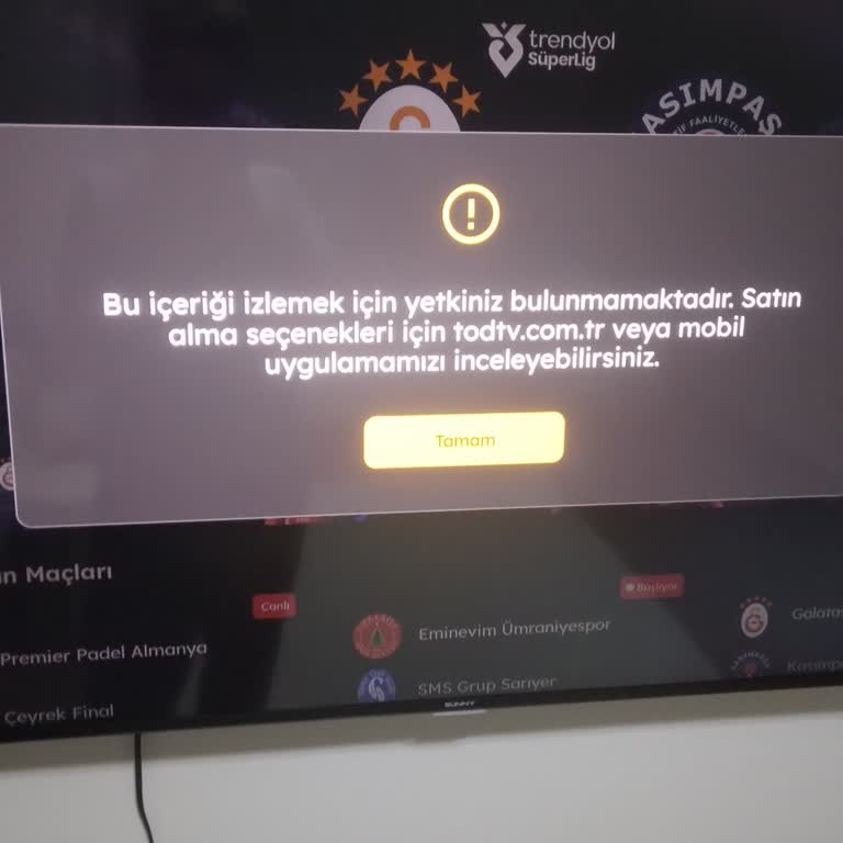 Aktif Süper Lig Paketi Hesapta Görünmüyor Ve Erişim Engeli
