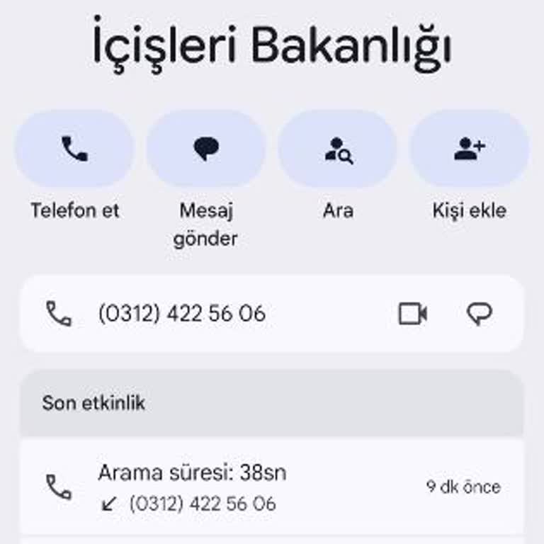 İçişleri Bakanlığı Adının Yetkisiz Kullanımı Ve Şüpheli Telefon Araması