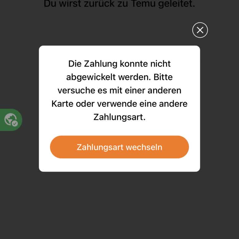 Temu Zahlen Nicht Möglich