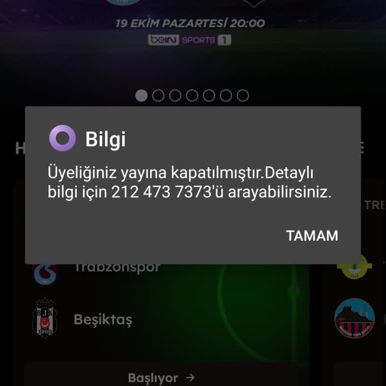 Digiturk Üyeliğim Yayına Kapatıldı, Maç İzleyemiyorum