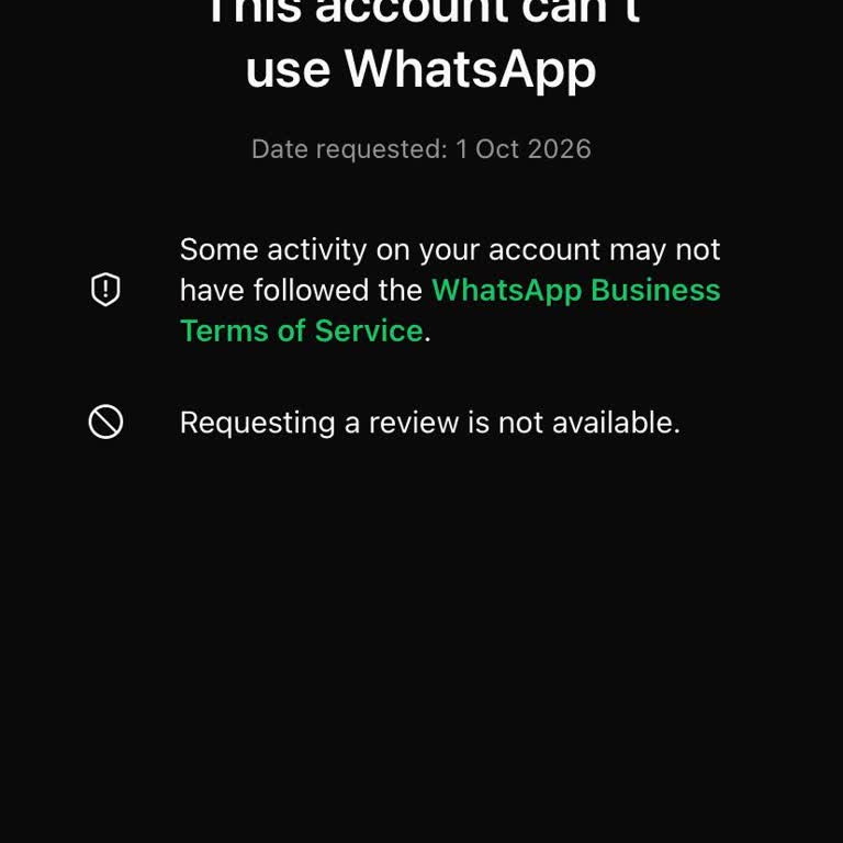 WhatsApp Number Blocked Despite No Spam or Policy Violations