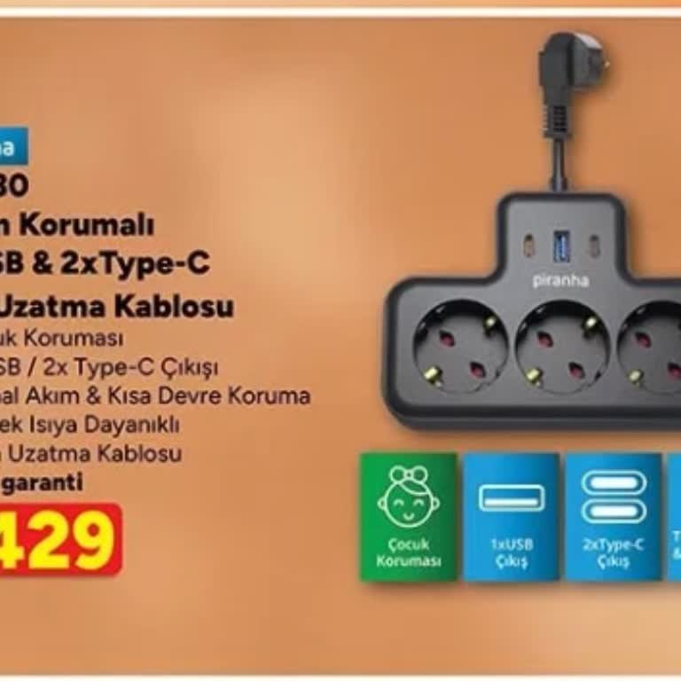 Piranha 45680 Model Uzatma Kablosunun Ambalaj Uzunluk Bilgisi Yanıltıcı