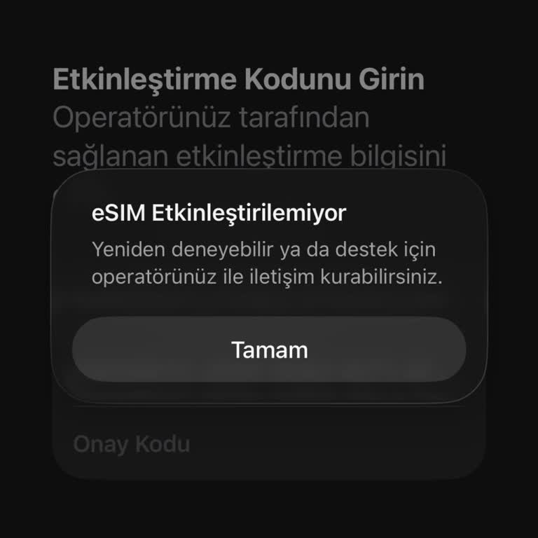 Türk Telekom ESIM Aktifleştirme Hatası Ve Servis Kesintisi