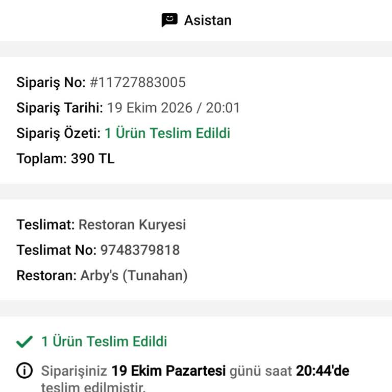 Teslim Edildi Görünen Trendyol GO Siparişi Hiç Gelmedi