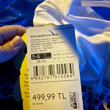 Etikette 499 TL Olan Bebek Kıyafeti Kasada 599 TL Çekildi Ve Çözüm Sunulmadı