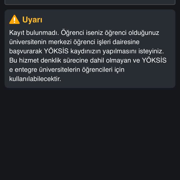 Ödenen Kayıt Ücreti Yöksis'te Görünmüyor Ve Yanıt Alamıyorum