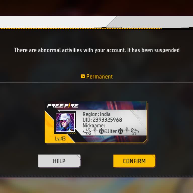 Free Fire Ban Appeal Request for Missing Suspension Details