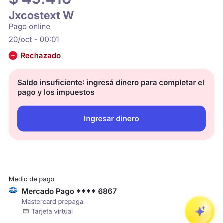 Intento de cobro no reconocido en Mercado Pago, pido revisión y bloqueo