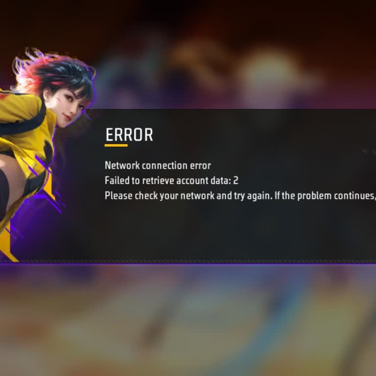Free Fire Network Error 2 on Android: Failed to Retrieve Account Data