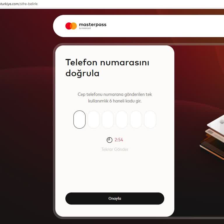 Masterpass Girişinde Doğrulama Kodu Hatası