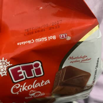 Eti Bol Sütlü Çikolatanın Bozulmuş Olması Ve Kalite Kontrol Eksikliği