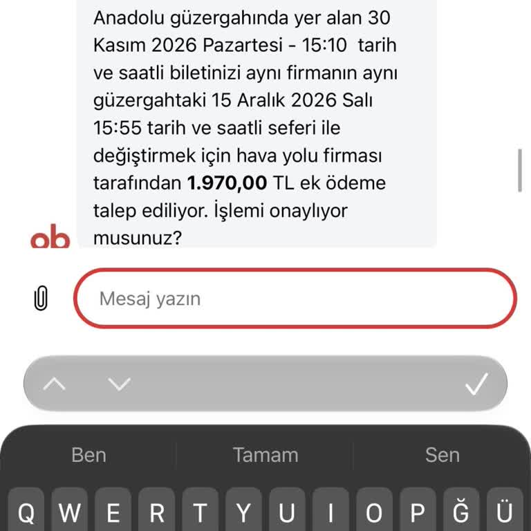 Obilet Üzerinden AJet Bilet Değişikliği İçin Aşırı Ücret Şikayeti
