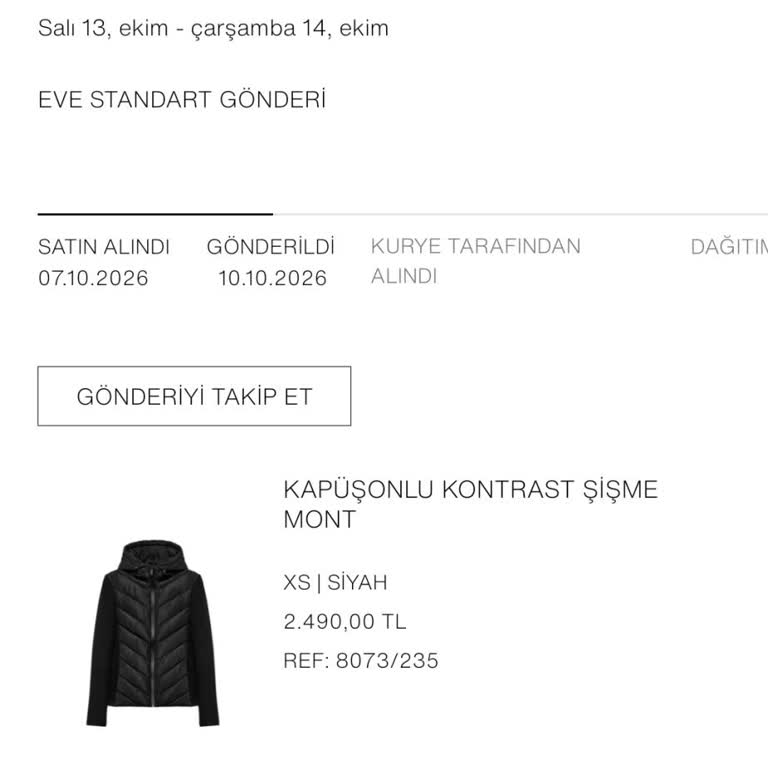 Zara'dan Siparişimin Teslimat Gecikmesi Ve İade Talebi