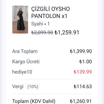 Butik35 Yanlış Beden Ve Kısa Uzunluk Gönderimi, İade Reddi
