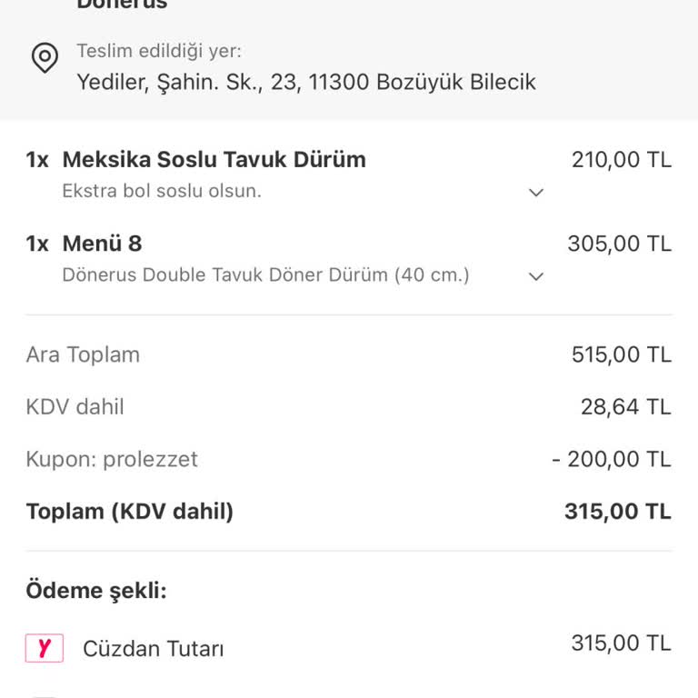 Yemeksepeti Cüzdan Ödemesi İadesi Gelmedi, Müşteri Tekrar Nakit Ödeme Zorunda