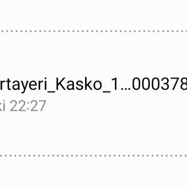 PDF Dosyası Boş Gelen Kasko Poliçesi İçin Acil Destek