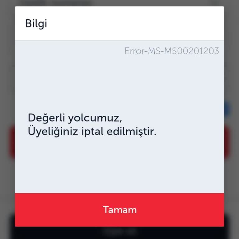 Miles&Smiles Üyeliği Açıklamasız İptal Edildi Ve Aktifleştirilmesi İsteniyor