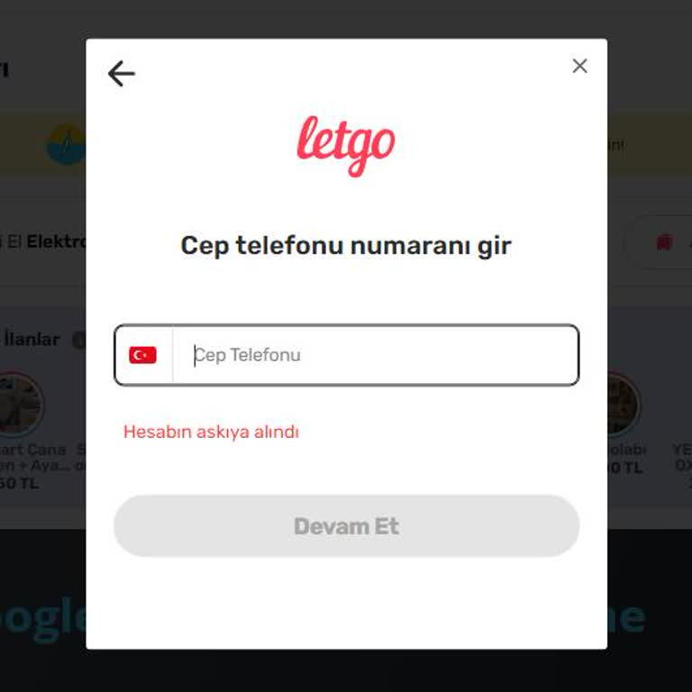 11 Yıllık Letgo Hesabım Haksız Şekilde Açıklama Olmadan Askıya Alındı