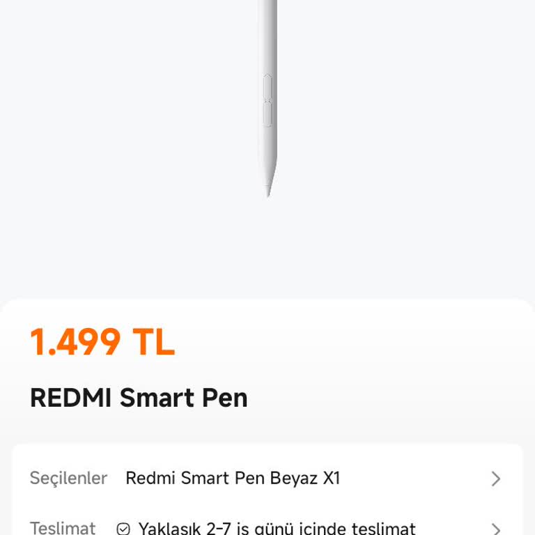 Xiaomi Redmi Pad 2 İçin Orijinal Akıllı Kalem Tedarik Edilemiyor