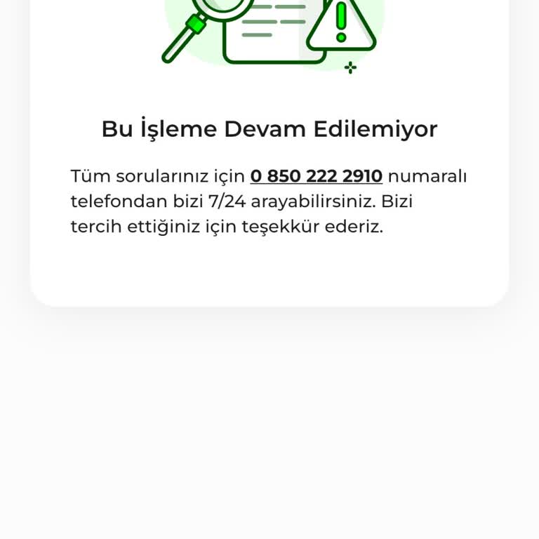 Şifre SMS'i Gelmemesi Ve Hesaba Girişte Bu İşleme Devam Edilemiyor Hatası