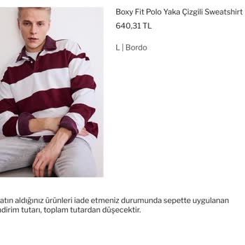 İlk Yıkamada Renk Değişen Sweatshirt İçin Ücretsiz Kargo İncelemesi Ve İade Talebi