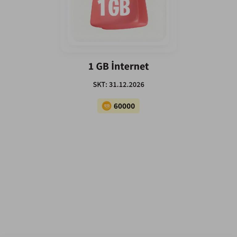 Algida Kazan Uygulamasında 1 GB İnternet Paketi Alım Sorunu