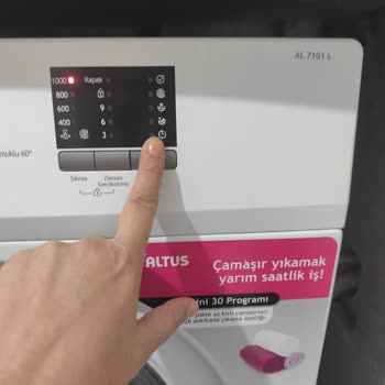 Altus Çamaşır Makinesinde Kapanmayan Düğme, Lekeli Yıkama Ve Servis İhmali