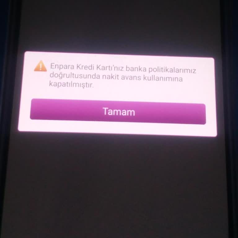 Enpara Kredi Kartı Nakit Avans Kısıtı Açıklanmıyor
