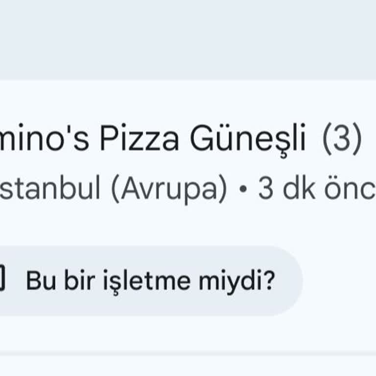 Domino’s Pizza Güneşli Şubesinde Telefonlara Cevap Verilmemesi Ve Aramaların Aniden Kapatılması