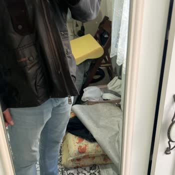 Dolap'ta Defolu Barbour Deri Ceket Ve İade Reddi