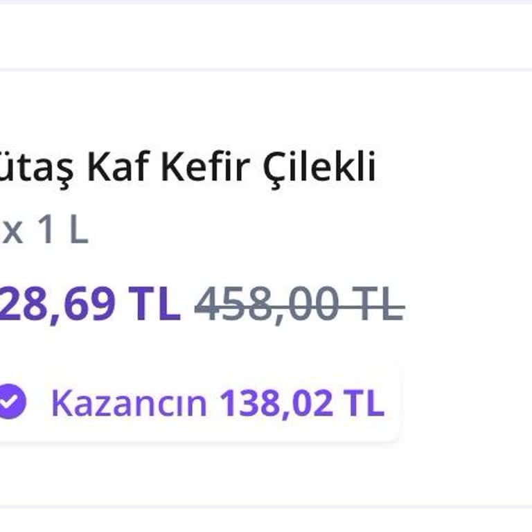 Getir'de Bozulmuş Sütaş Çilekli Kefir İçin İade Talebi