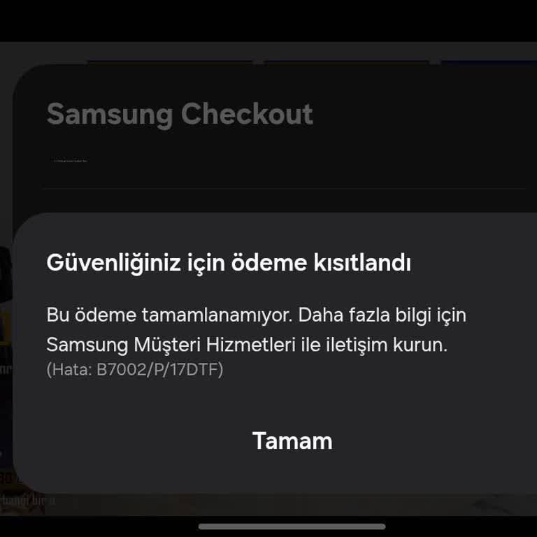 Samsung Checkout'ta PUBG Mobile UC Ödemesi B7002 Hata Kodu İle Engellendi