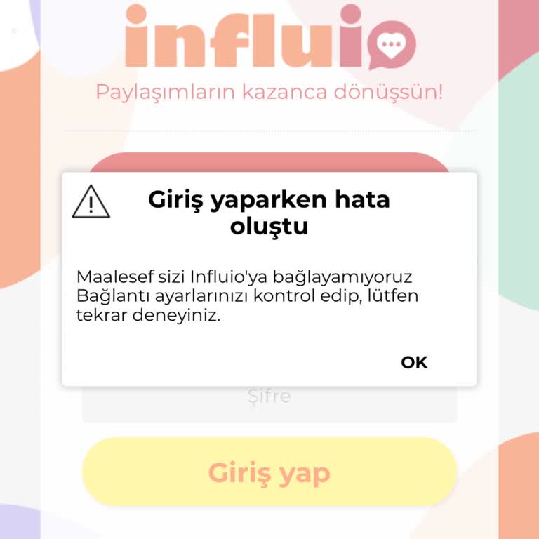İnfluio Hesaplarına Giriş Yapamama Ve Silinme İsteği