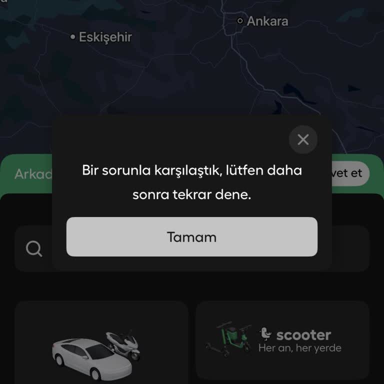 Martı Tag Uygulamasında Sürekli Hata Vererek Yolculuk Başlatılamıyor