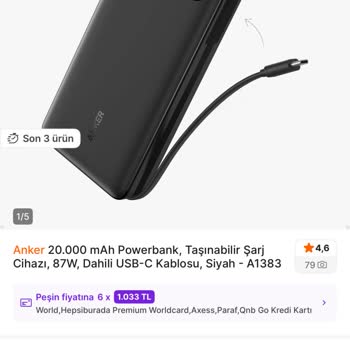 Kusurlu Anker Powerbank İçin Güncel Satış Fiyatı Üzerinden İade Ve Aynı Model Değişim Talebi