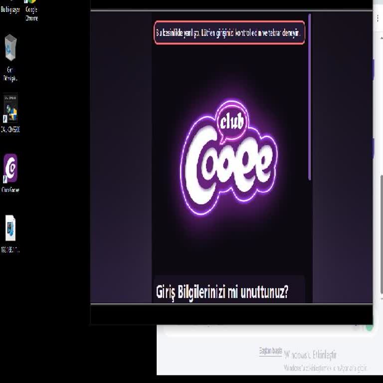 Club Cooee Hesabım Giriş Engeli Ve Şifre Yenileme Maili Gelmiyor