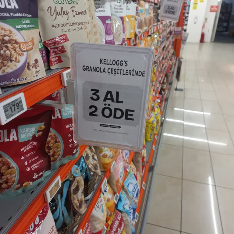 Migros U*** M**** Şubesinde Granola 3 Al 2 Öde Kampanyası Kasa Fiyatına Yansımıyor