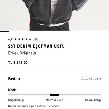 Adidas Sst Denim M Beden Eşofman Üstü Değişiminde Gönderim Gecikmesi
