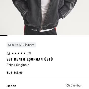 Adidas Sst Denim M Beden Eşofman Üstü Değişiminde Gönderim Gecikmesi