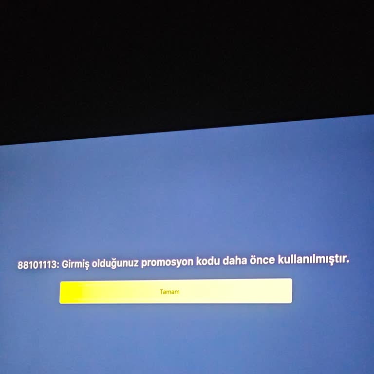 Promosyon Kodu Hatası Film Kiralama Hakkını Kullanamama Ve Yeni Kod Talebi