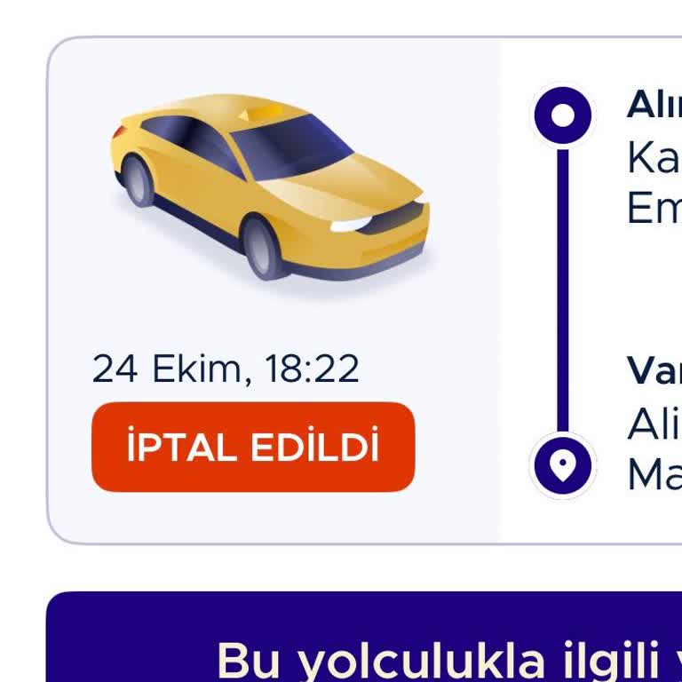 BiTaksi Sürücüsü Bilerek Uzaklaşarak 90 TL İptal Ücretini Müşteriye Yükledi