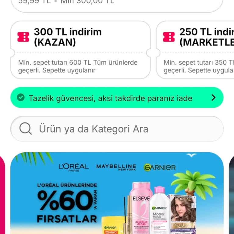 600 TL Üzeri Alışverişe 300 TL Kuponu Hesabımda Görünmüyor