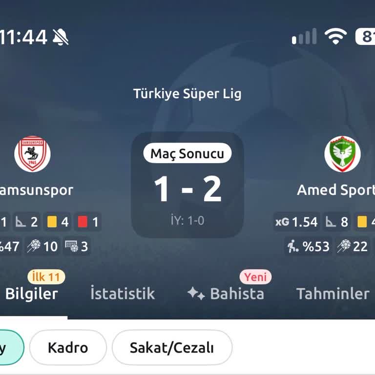 Bilyoner'de Maç İstatistikleri Değiştirildi, Kuponum Haksızca Kaybedildi