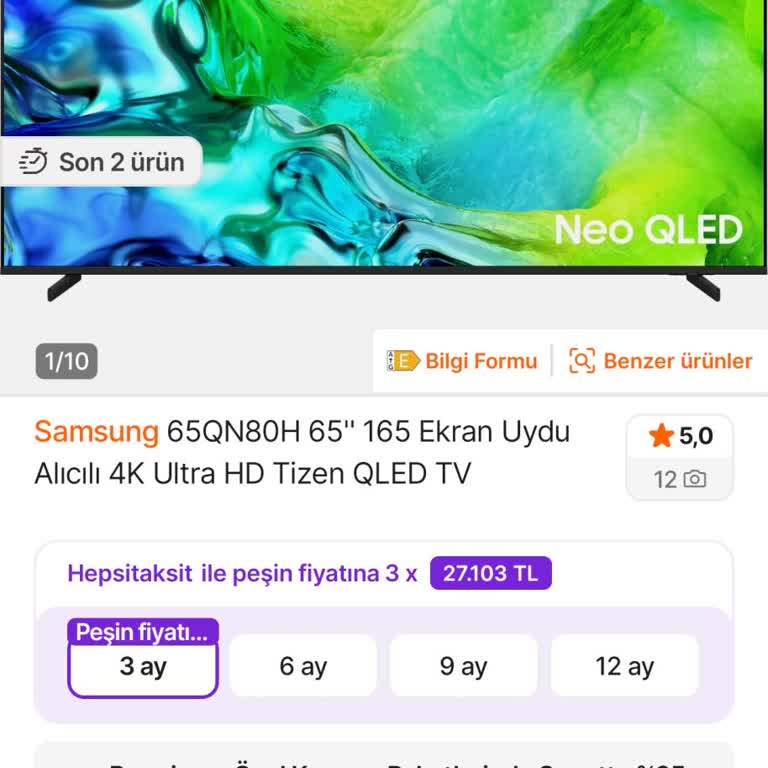 Hepsiburada'da Samsung Televizyonu İçin Keyfi Sipariş İptali Ve Kampanya Fiyatı Kayıbı