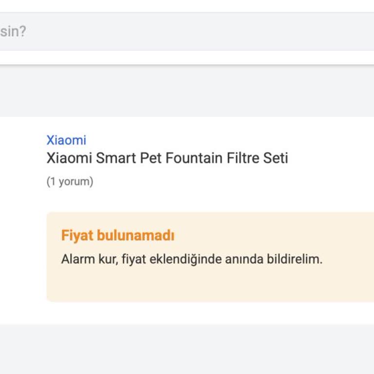 Xiaomi Smart Pet Fountain 2 Filtre Bulunamıyor Ve Ürün İşlevsiz Hale Geldi