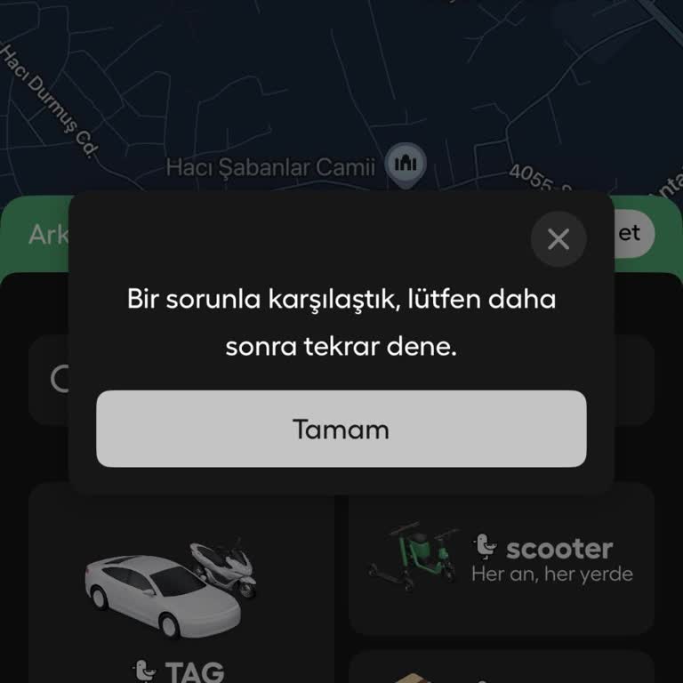 Antalya’da Martı Tag Uygulaması Hatası Nedeniyle Araç Çağırılamıyor