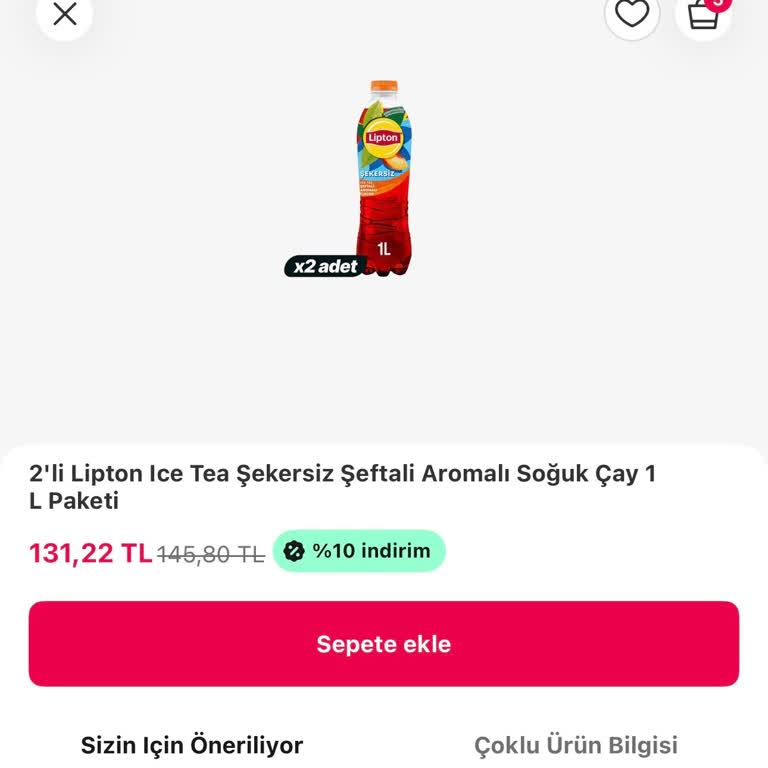 Şekersiz İçecek Yanlış Gönderildi, Sipariş Özeti Değiştirildi Ve İade Talebi
