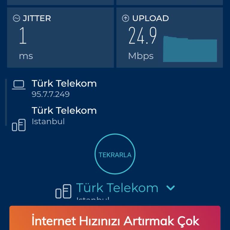 Türk Telekom Fiber İnternet Hızının 100 Mbps Sözünden Uzak 20-28 Mbps Düşüklüğü Ve Sık Kopmalar