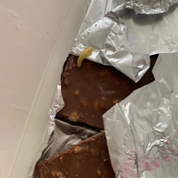 Carrefour SA Bonheur Antep Fıstıklı Sütlü Çikolatada Canlı Kurt Görüldü