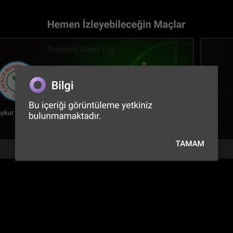 Süper Lig Paketi Yetkilendirme Hatası Ve Müşteri Hizmetlerine Ulaşılamama